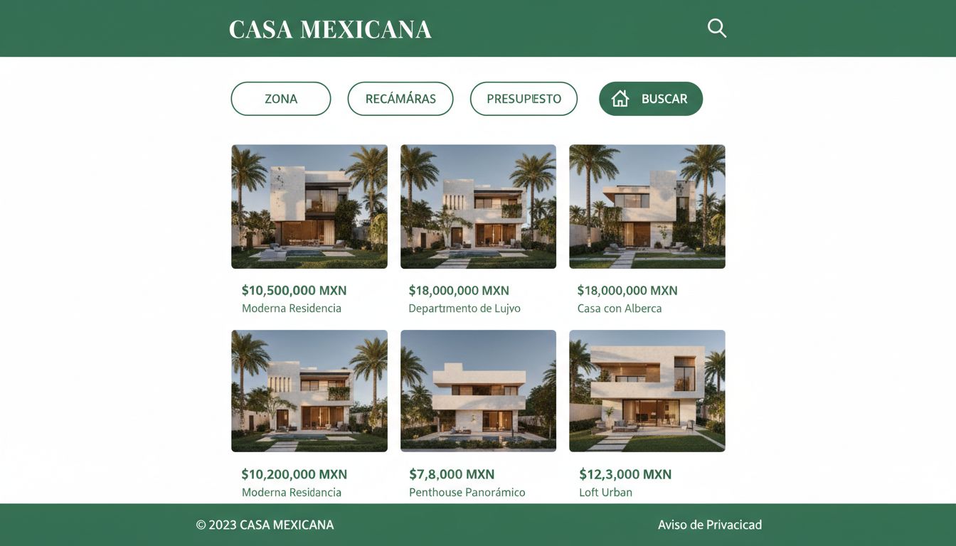Sitio inmobiliario — listado de propiedades